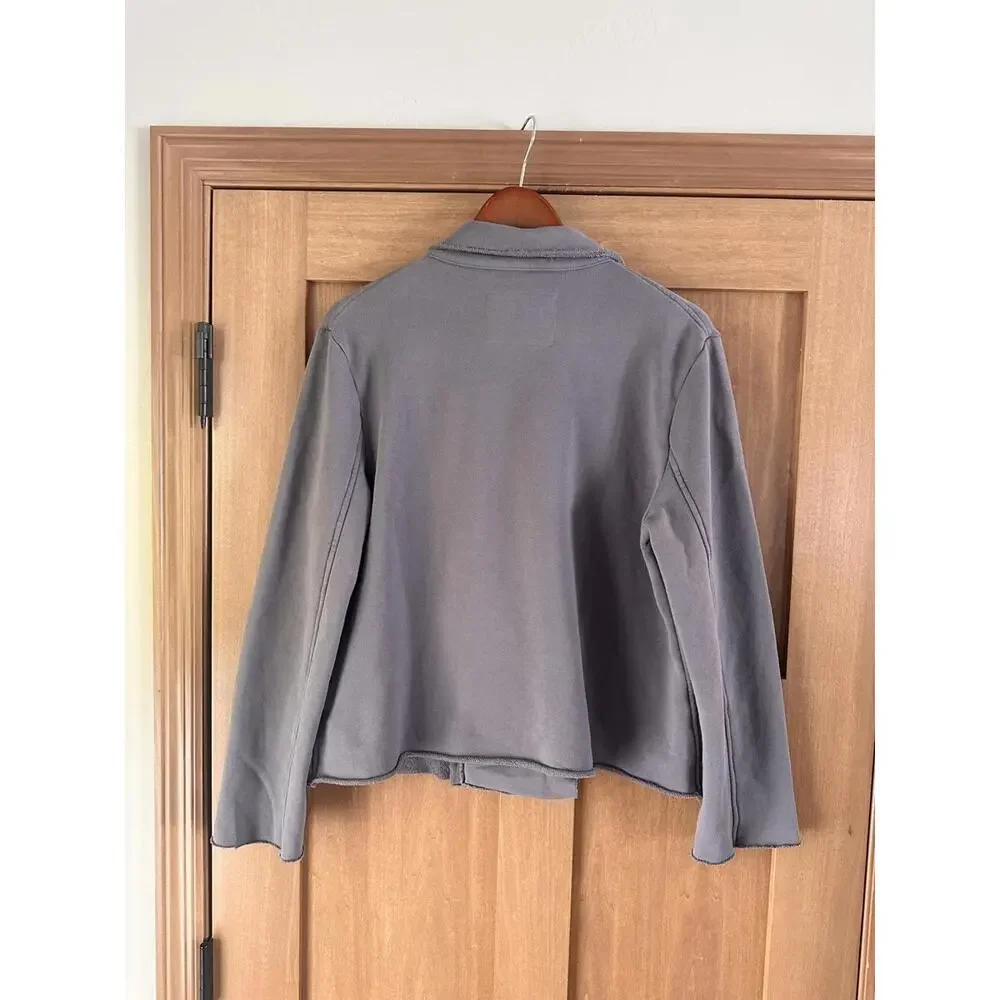 Frank & Eileen Mini Belfast Crop Knit Peacoat In Elephant Women’s size Medium - Picture 6 of 15